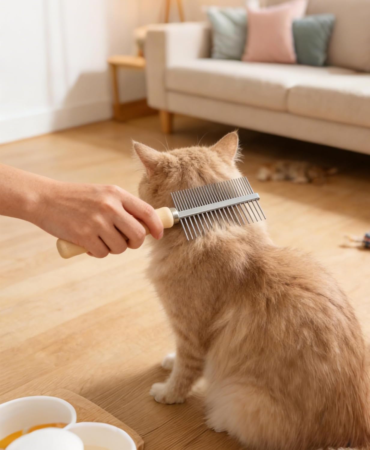 Four piece pet grooming set for knot removal