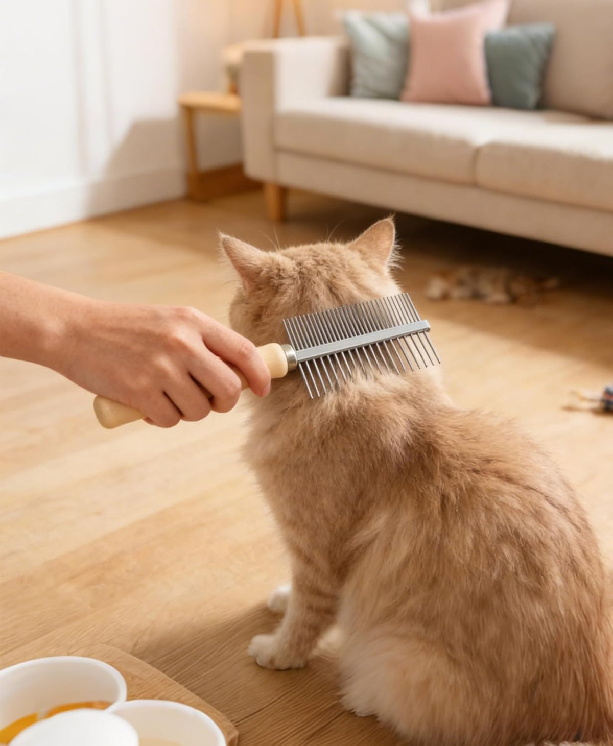 Four piece pet grooming set for knot removal