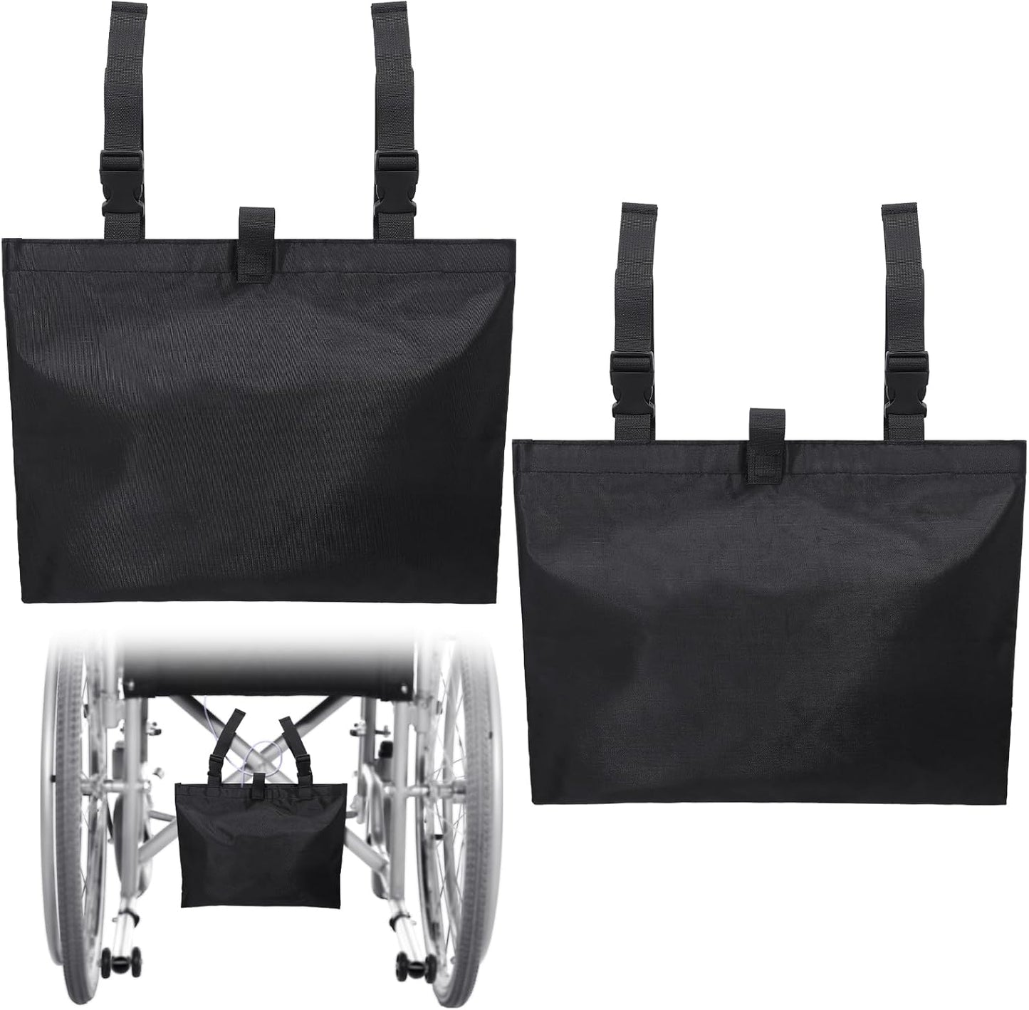 Threlaco urine drainage bag holder front view showing canvas material