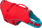 Kurgo medium dog life jacket on a pet swimming in a pool