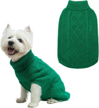 Mihachi Turtleneck Dog Sweater - Winter Coat Apparel Classic Cable Knit Clothes with Leash Hole for Cold Weather, Ideal Gift for Pet in New Year Flesh Pink Large - Image 10