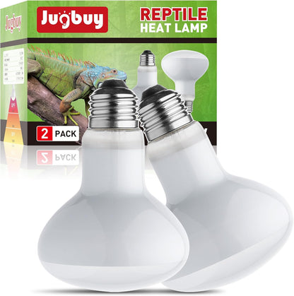 Jugbuy Reptile Heat Lamp Bulb front view showing the 100 Watt UVA basking light for terrariums.