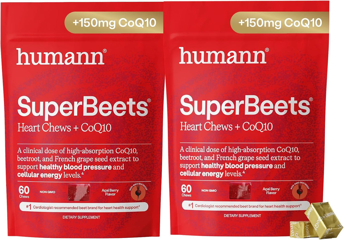 Humann SuperBeets 5-in-1 Heart Chews + 3X Absorption 150mg CoQ10, 60 Ct - Image 12