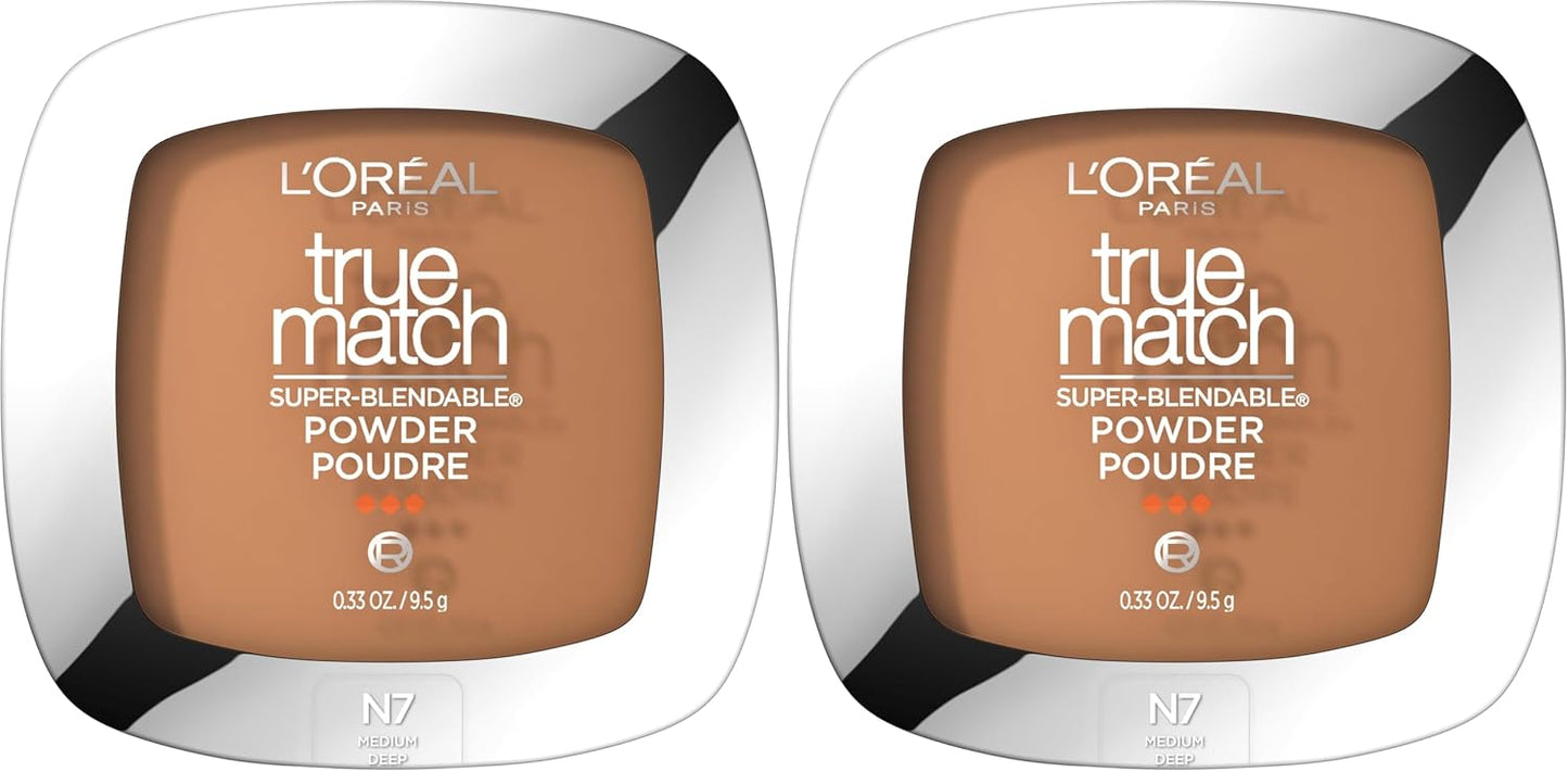 L'Oreal Paris True Match W2 Light foundation powder face makeup close up shot
