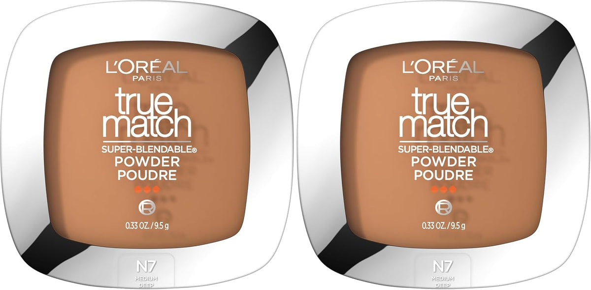 L'Oreal Paris True Match W2 Light foundation powder face makeup close up shot