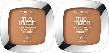 L'Oreal Paris True Match W2 Light foundation powder face makeup close up shot