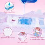 Flying Paws puppy diaper showing the adjustable elastic waistline and secure adhesive tabs for small pets