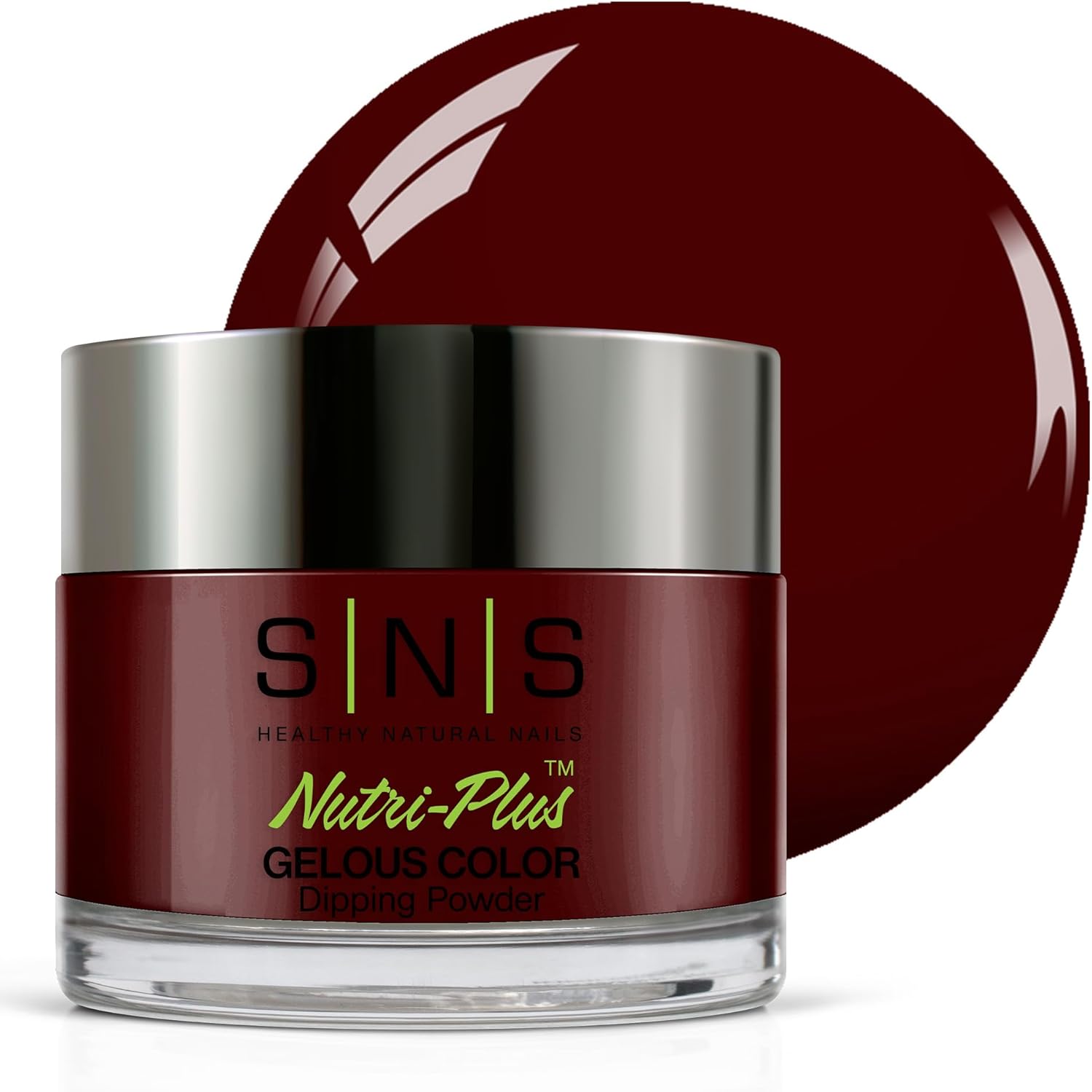 SNS Healthy Natural Nails Gelous Color Dip Powder Red River front view