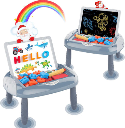 Mayesar magnetic board for kids front view blue easel