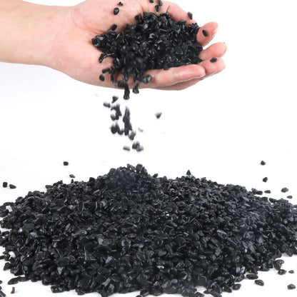 Anothera black cactus pea gravel rocks in a 3 pound bag front view