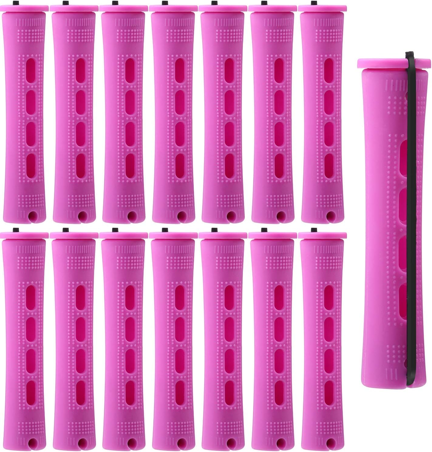 WILLBOND purple plastic perm rods front view for heatless hair styling