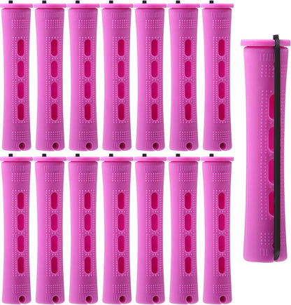 WILLBOND purple plastic perm rods front view for heatless hair styling