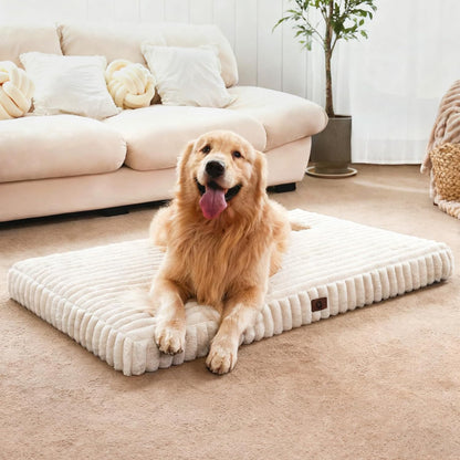 Dog Beds for Large Sized Dog, Orthopedic Pet Bed with Waterproof Lining, Soft Short Plush Surface & Egg Crate Foam, Machine Washable Pet Bed with Removable Cover & Anti Slip Bottom - Image 1