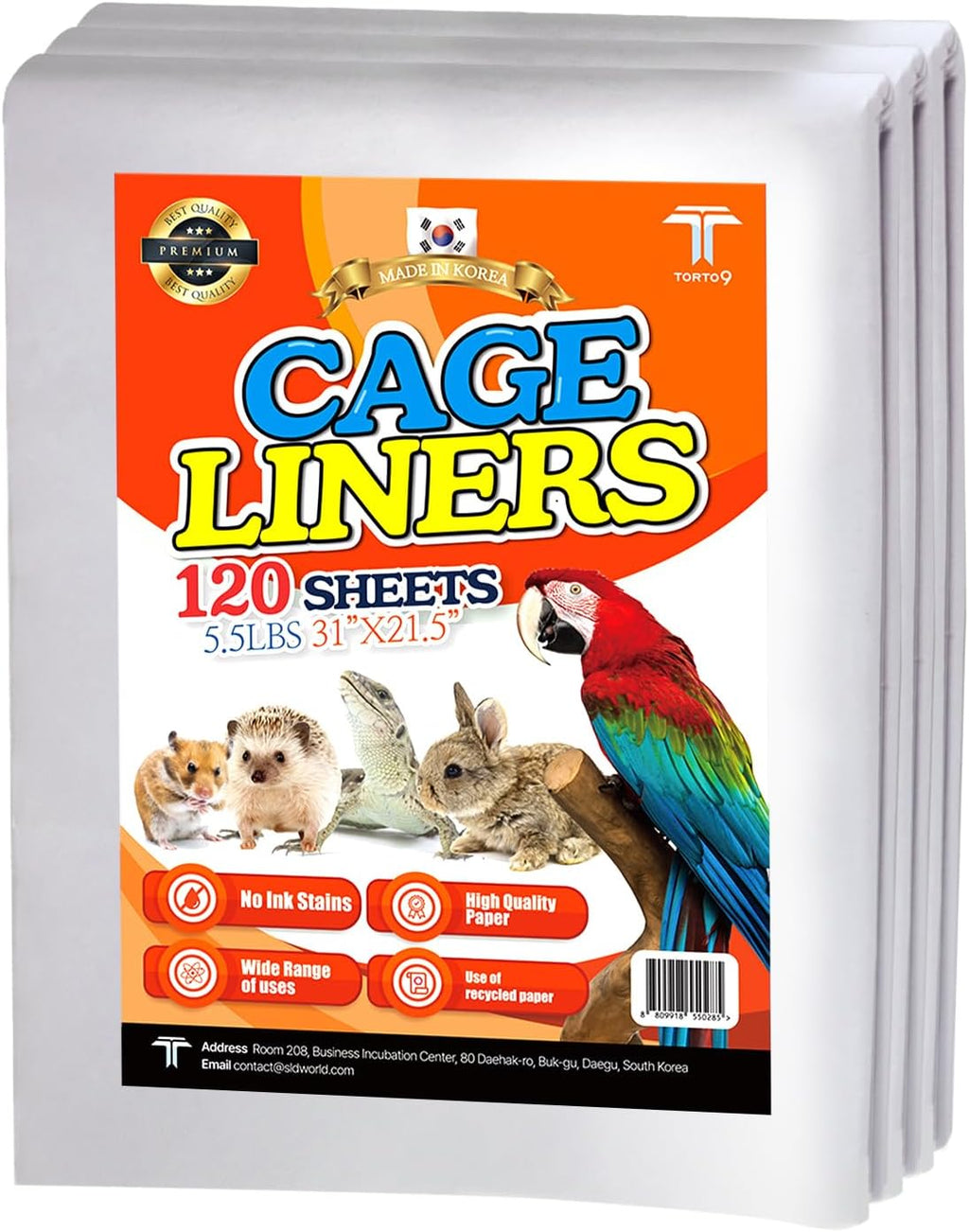 T TORTO9 Bird Cage Liner - 120 Paper Sheets, 20" x 18", 2.9 lb - Ideal for Pet Habitats, Bulk Pack for Long-Lasting Use, Newsprint Texture, Convenient Parcel Packaging - Image 10