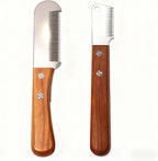 FAQQI carding knife for dog grooming two piece set front view