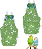 M METERXITY 2-Pack Adjustable Bird Diapers, 3.4"x2" Washable Reusable Flight Suit Pigeon Pants Urine Wet Suit Costume for Cockatiel/Lovebird/Monk, Pet Parrot Nappy [Bowknot Green, - Image 10