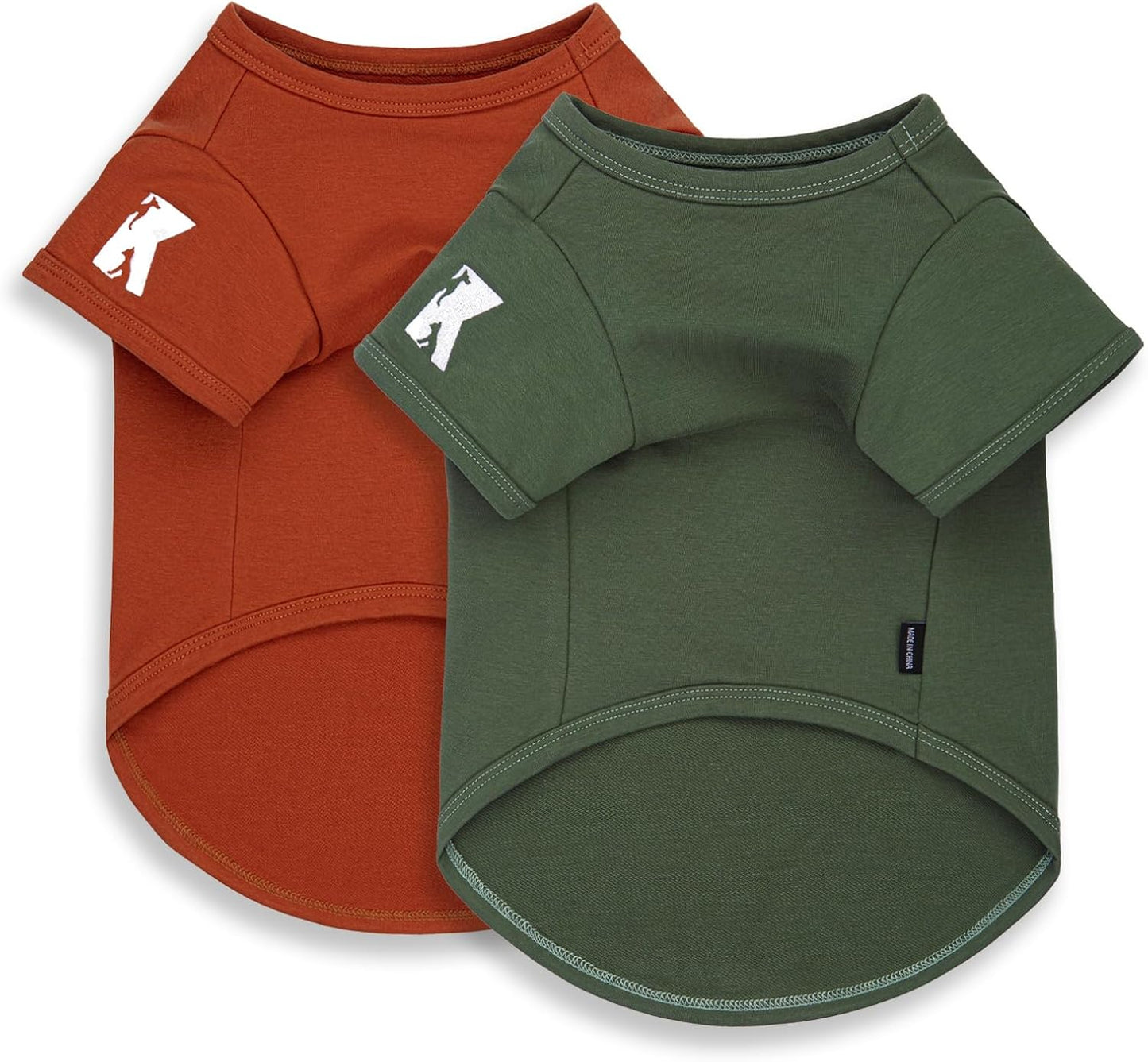 Dog model showing range of motion in Koneseve shirt