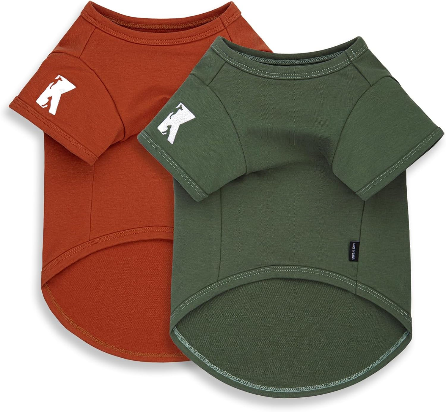 Dog model showing range of motion in Koneseve shirt