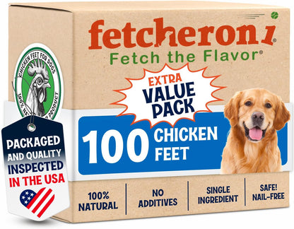 FETCHERONI Premium Chicken Feet Dog Treats - Dehydrated Poultry Foot - No Additives - Digestible Chew - Joint Health Support - All Natural (50-Pack) - Image 9