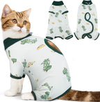 DENTRUN Cat Surgery Recovery Suit Female Male Soft Onesie, Kitten Surgical Collar Cone Alternative Shirt, Abdominal Wounds Anti-Licking Pajama for Small Pets Spay, Cat Body Suit Post Surgery - Image 13