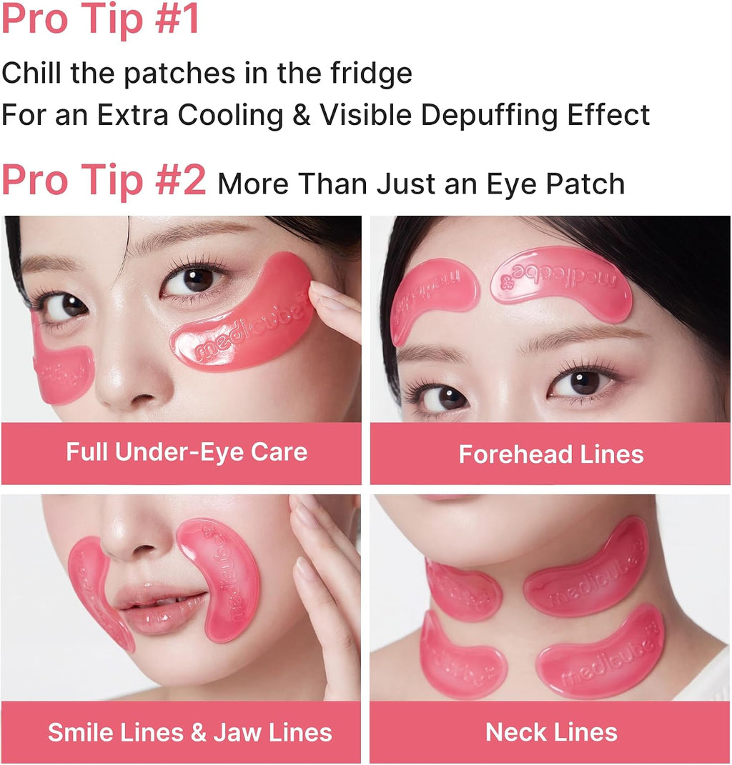 Side profile view of Medicube Jelly Eye Mask packaging