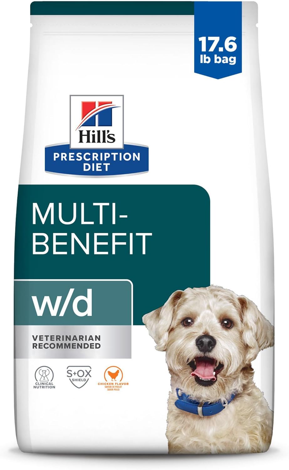Hill's Prescription Diet w/d Multi-Benefit Digestive/Weight/Glucose/Urinary Management Dry Dog Food, Chicken, 8.5 lb. Bag - Image 14