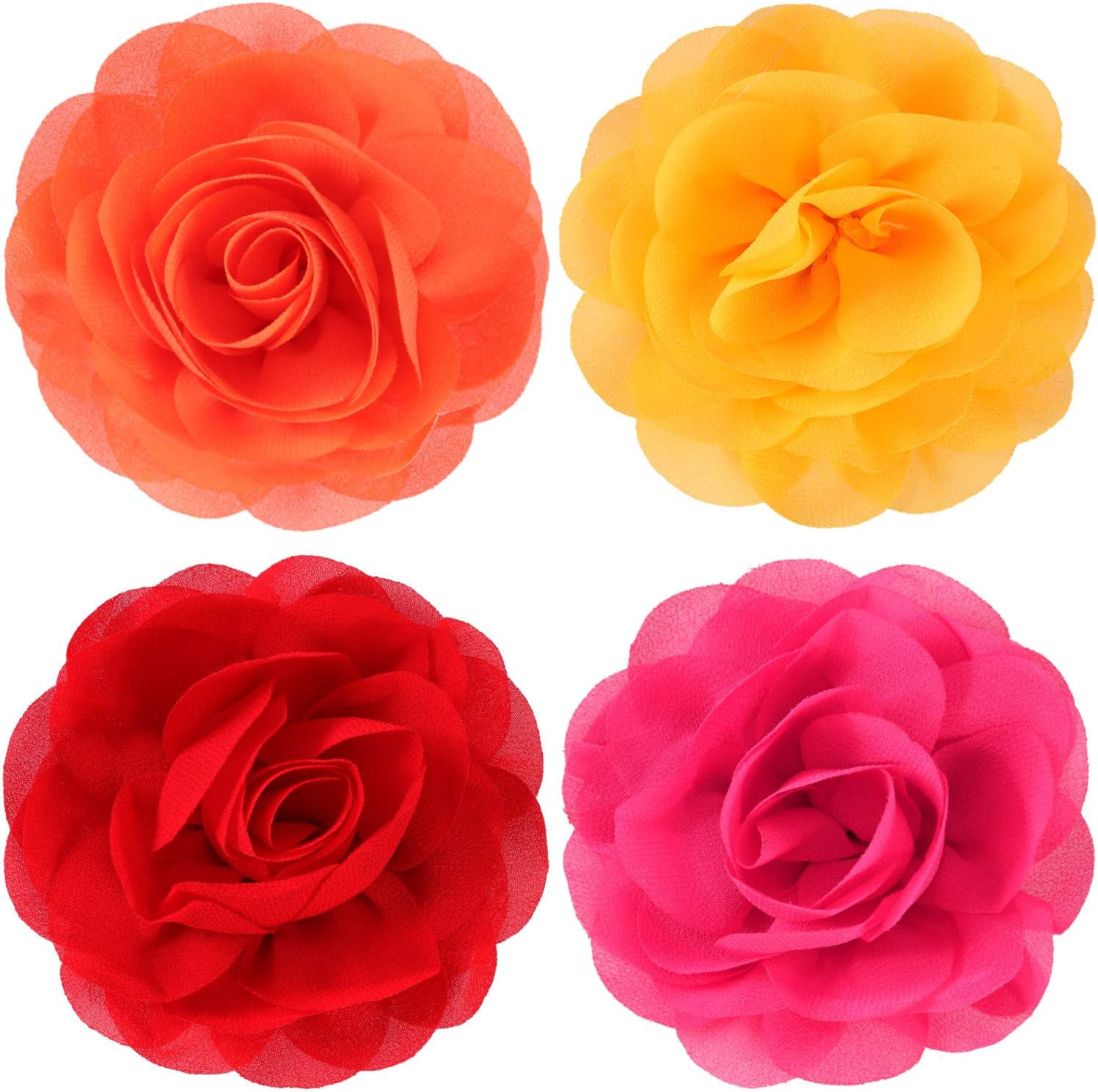 WILLBOND 4 Pieces Dog Flower Bow Collar Multicolored Pet Bow Collar Dog Charms Flower Set for Puppy Cat Pet Grooming Accessories(Red, Rose Red, Light Pink, Milk White) - Image 10