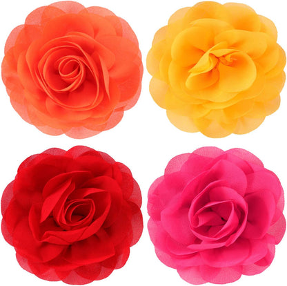 WILLBOND 4 Pieces Dog Flower Bow Collar Multicolored Pet Bow Collar Dog Charms Flower Set for Puppy Cat Pet Grooming Accessories(Red, Rose Red, Light Pink, Milk White) - Image 10