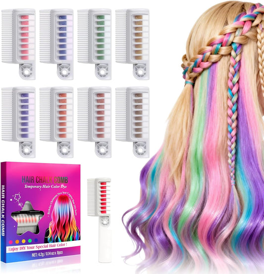 Lawoho 8 color temporary hair chalk comb set front view