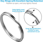 YHYZ metal alloy split rings close up view showcasing the premium rust resistant finish and sturdy construction.