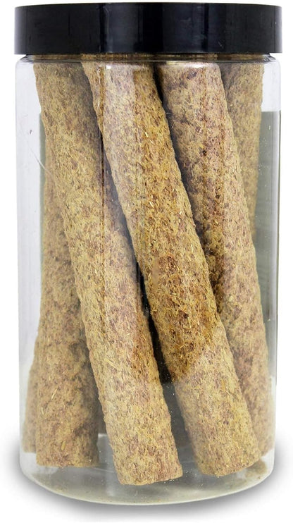 Exotic Nutrition dental hygiene chew stick close up displaying premium ingredients