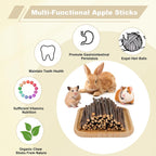 Close up view of natural wood sticks for trimming small animal teeth