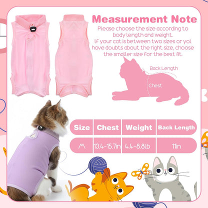Cat wearing Elegaperma recovery suit for abdominal wound protection