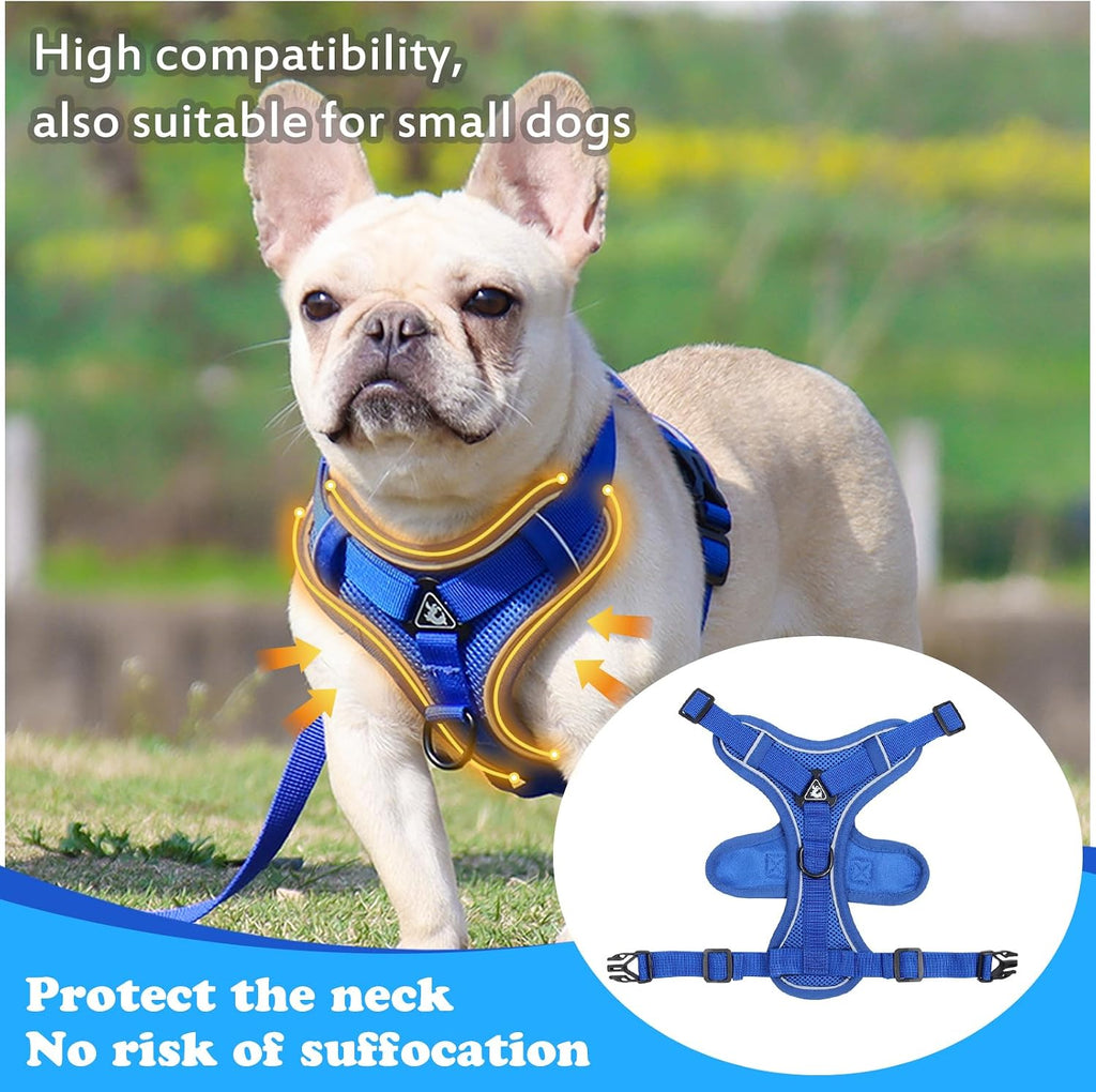 Heavy cat vest harness with four secure quick release buckles
