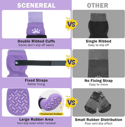 Side view of Scenereal dog booties showing elastic closure