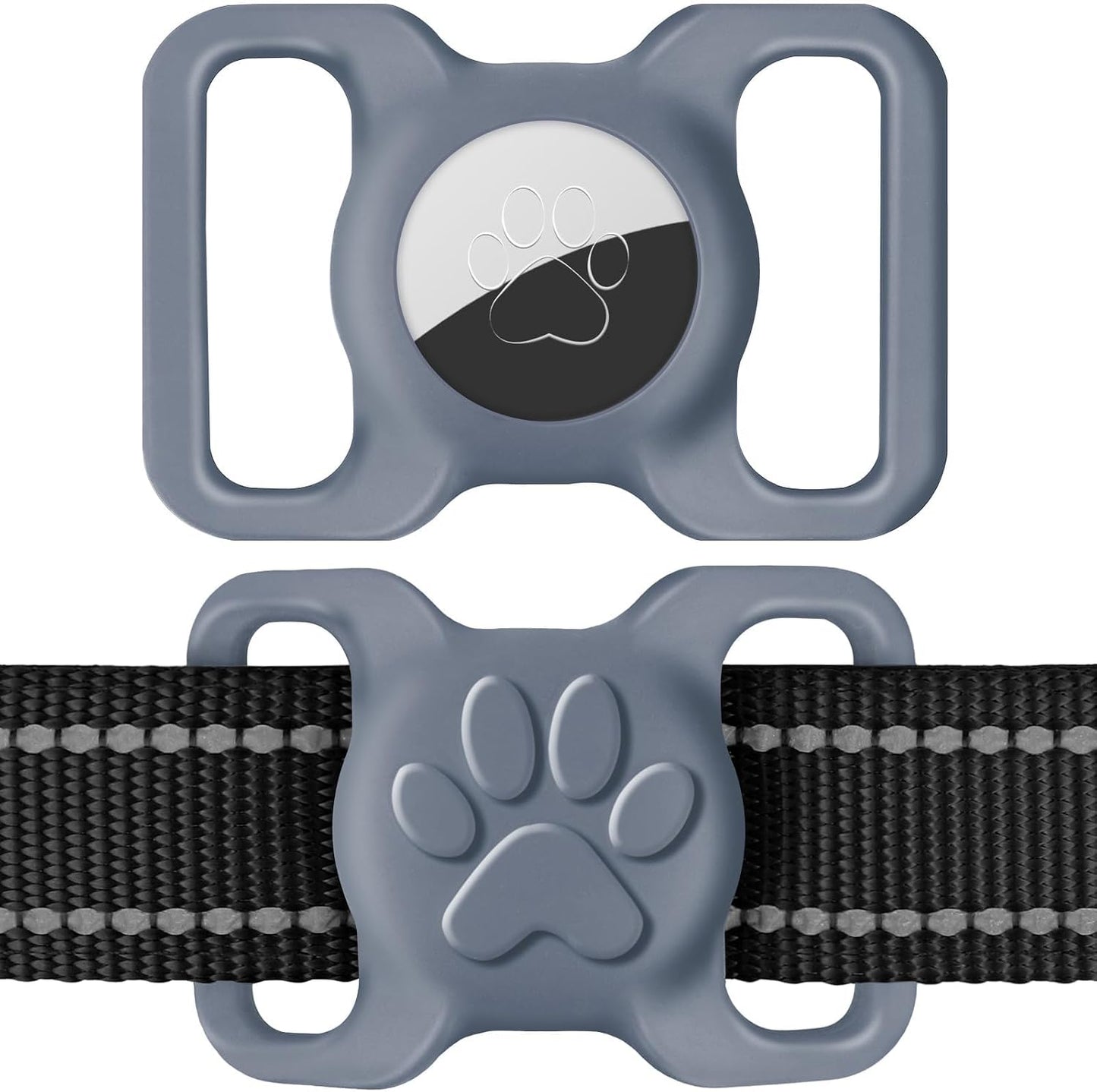 Dynmeow Dog Cat Collar Holder Compatible with Airtag, Anti-Lost Silcione Holder for 3/8 and 5/8 Inch Wide Collars, Black, S(1 Pack) - Image 13