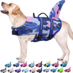 Bess Bridal Dog Life Jacket - Shark Life Vest for Swimming Boating - Reflective Lifejacket Swimsuit for Small Medium Large Dogs - High Buoyancy Lifesaver Preserver with Rescue Handle, Pink Shark XL - Image 9