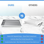 Cosparx stainless steel tray installed in a self-cleaning litter box system