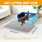 Close up of Ondware cat litter mat honeycomb design trapping gray particles