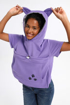 ALYC Pet Pouch Shirt Short Sleeve Kitten Puppy Holder Thin Hoodies Small Animal Carrier Sweatshirt for Women - Image 6