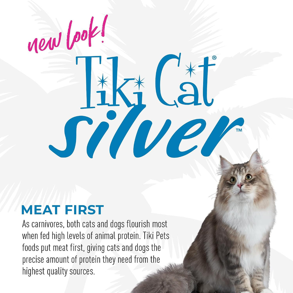 Smooth texture of Tiki Cat Silver senior cat mousse