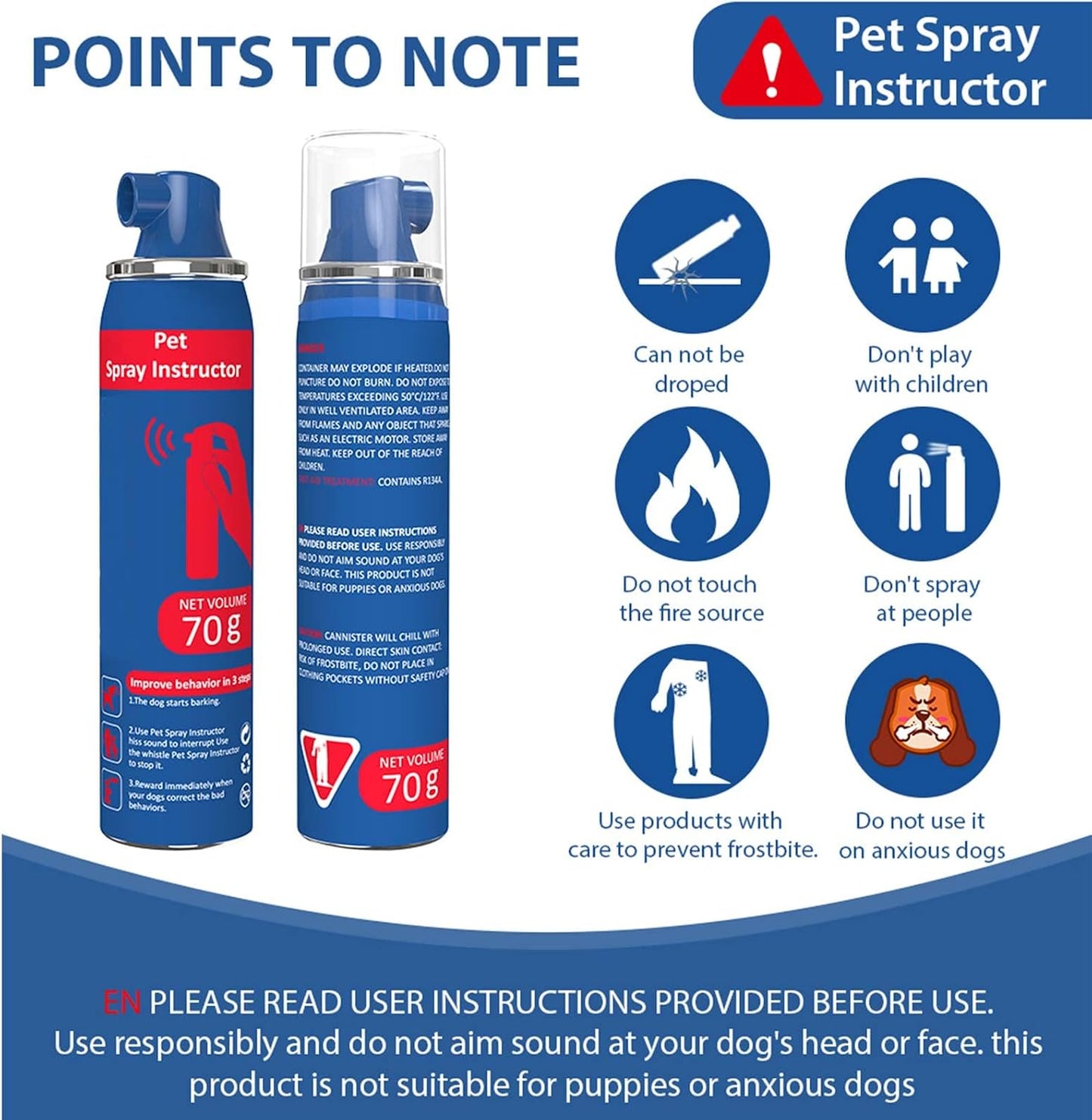 Authentic USA imported dog training spray 2 pack