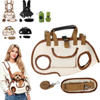 Small Dog Whole Body Lift Harness Pet Backpack, Cute Cat Walking Sling Dog Lift Harness, Dog Bag Breathable for Senior Mobility, Cars Hiking Outdoor (Black Single-Shoulder, L) - Image 9