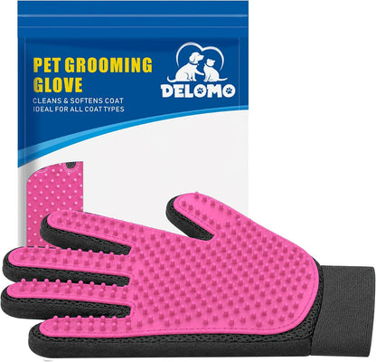 Pet Hair Remover Glove - Gentle Pet Grooming Glove Brush - Deshedding Glove - Massage Mitt with Enhanced Five Finger Design - Perfect for Dogs & Cats with Long & Short Fur - 1 Pack (Right-hand), Blue - Image 9