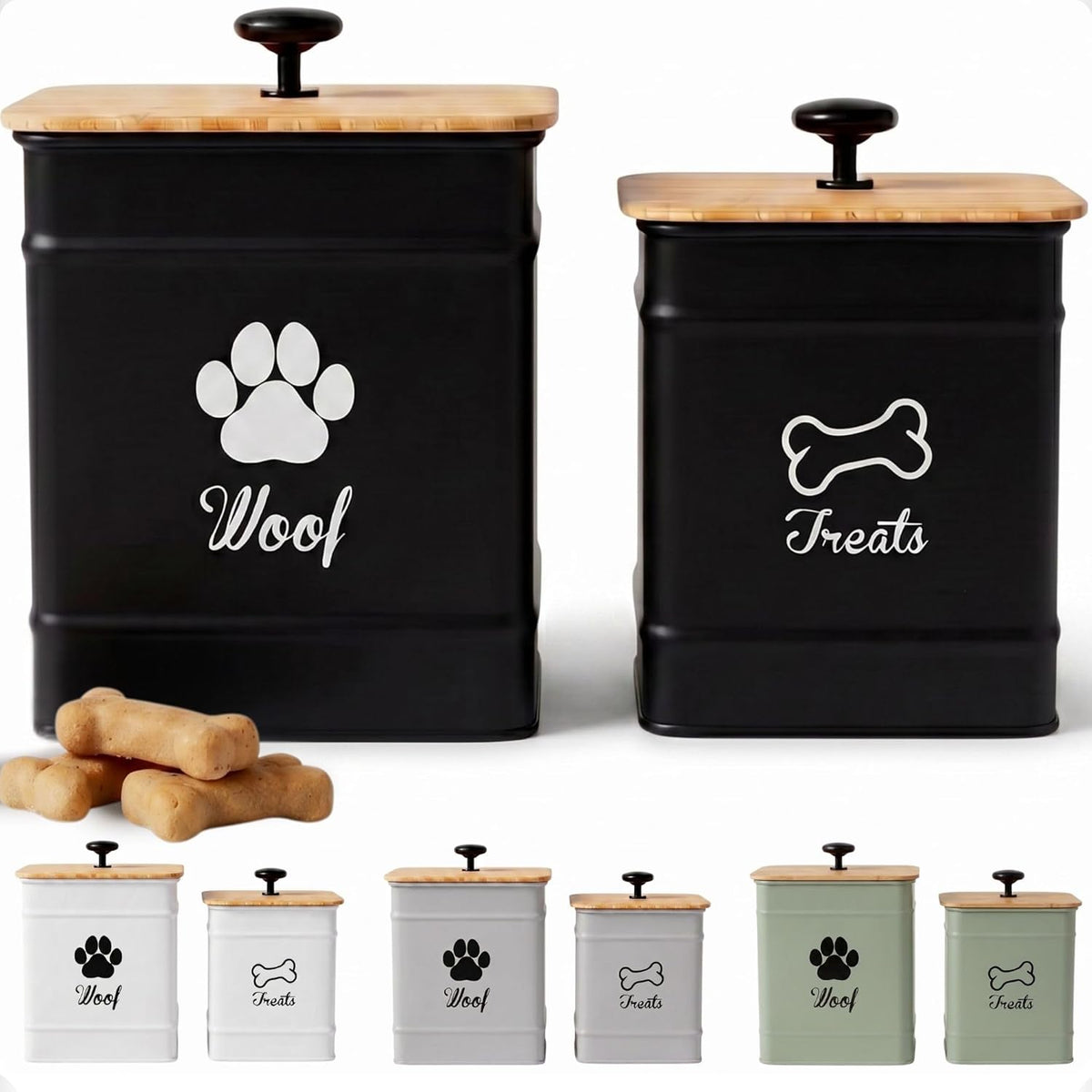 HB Design Co. dog treat container set front view