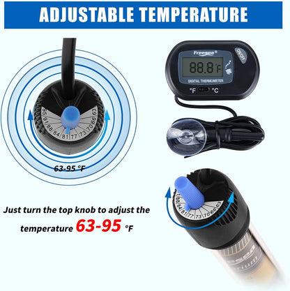 Freesea 300W aquarium heater set for 40 to 60 gallon tanks
