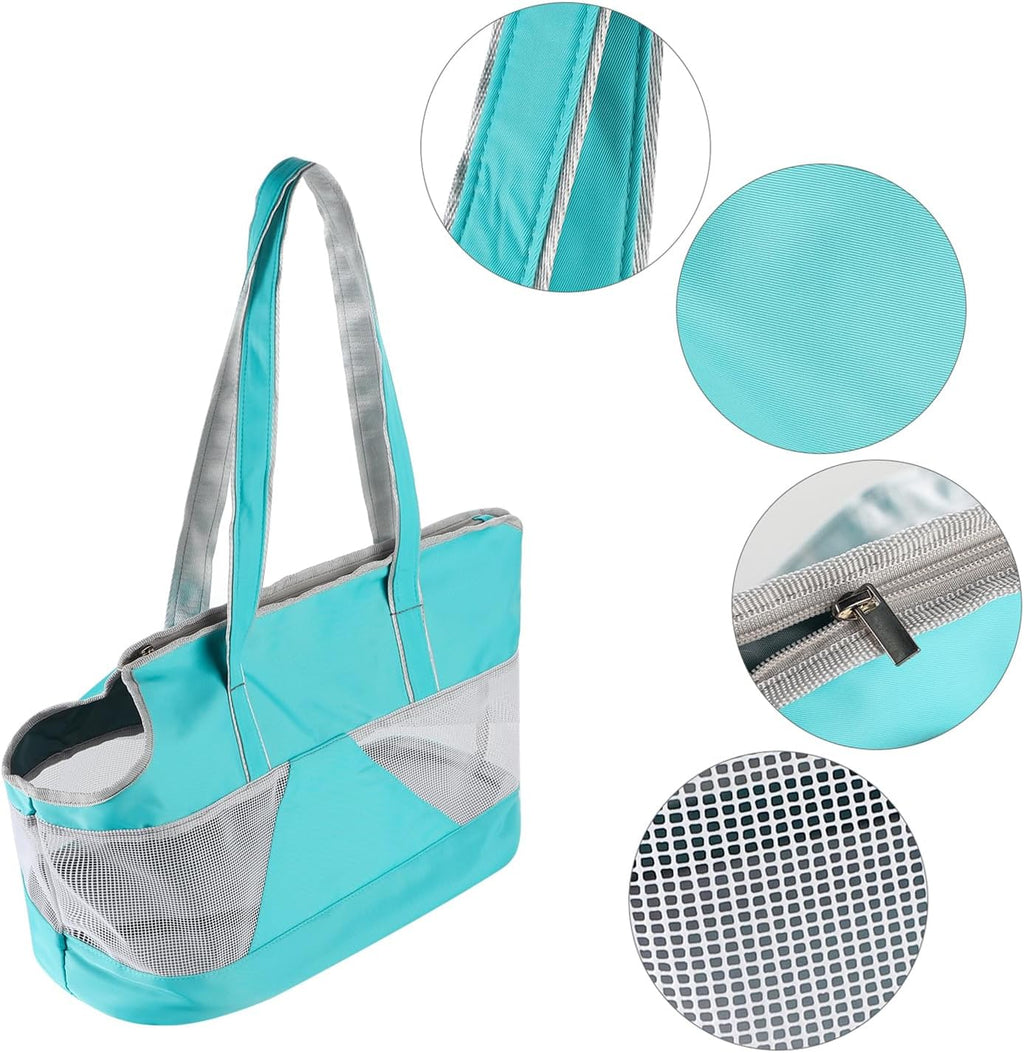 Ibluelover cat carrier handbag showing interior space