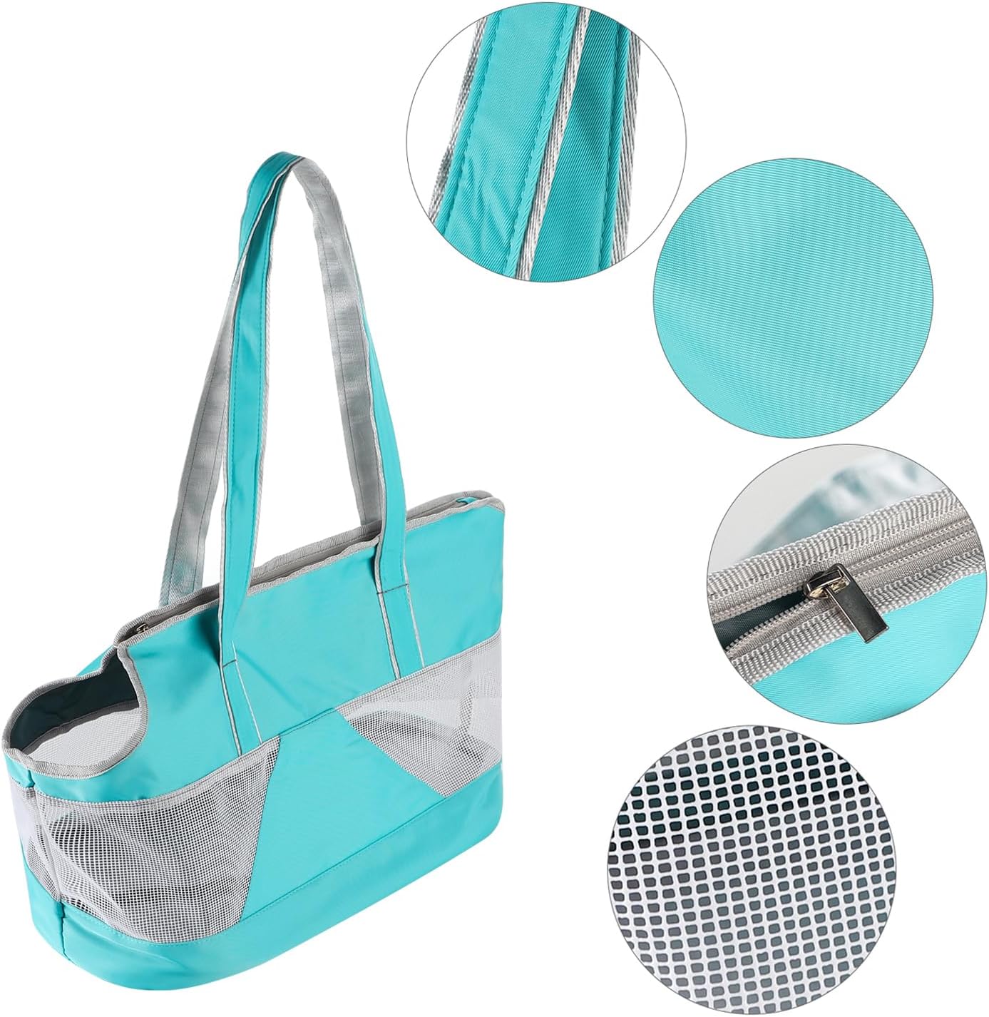 Ibluelover cat carrier handbag showing interior space