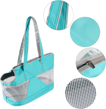 Ibluelover cat carrier handbag showing interior space