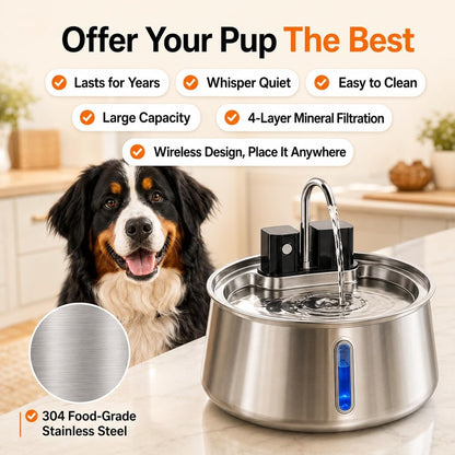 7 liter large capacity pet water fountain for big dogs